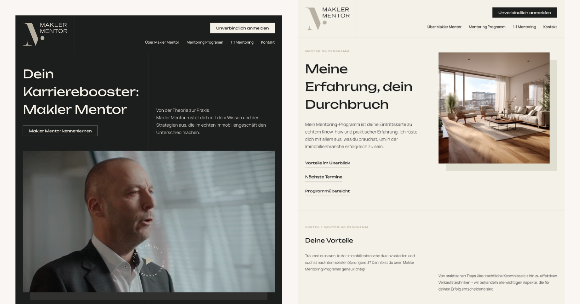 Makler Mentor Web